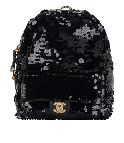 Mini Sequin Backpack, front view